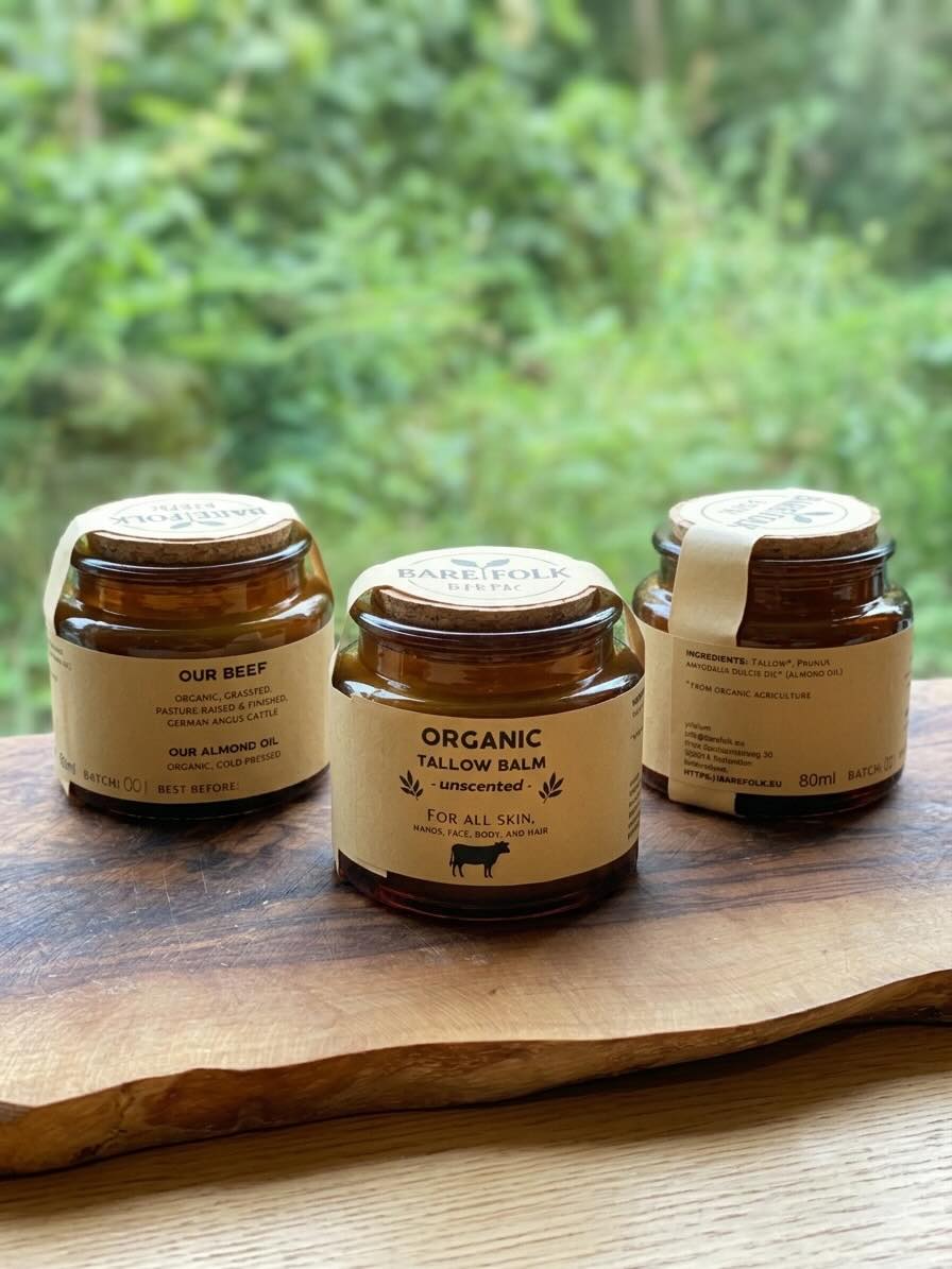 Organic beef tallow balm - Orange & Monoï