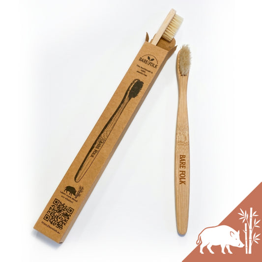Boar bristle toothbrush