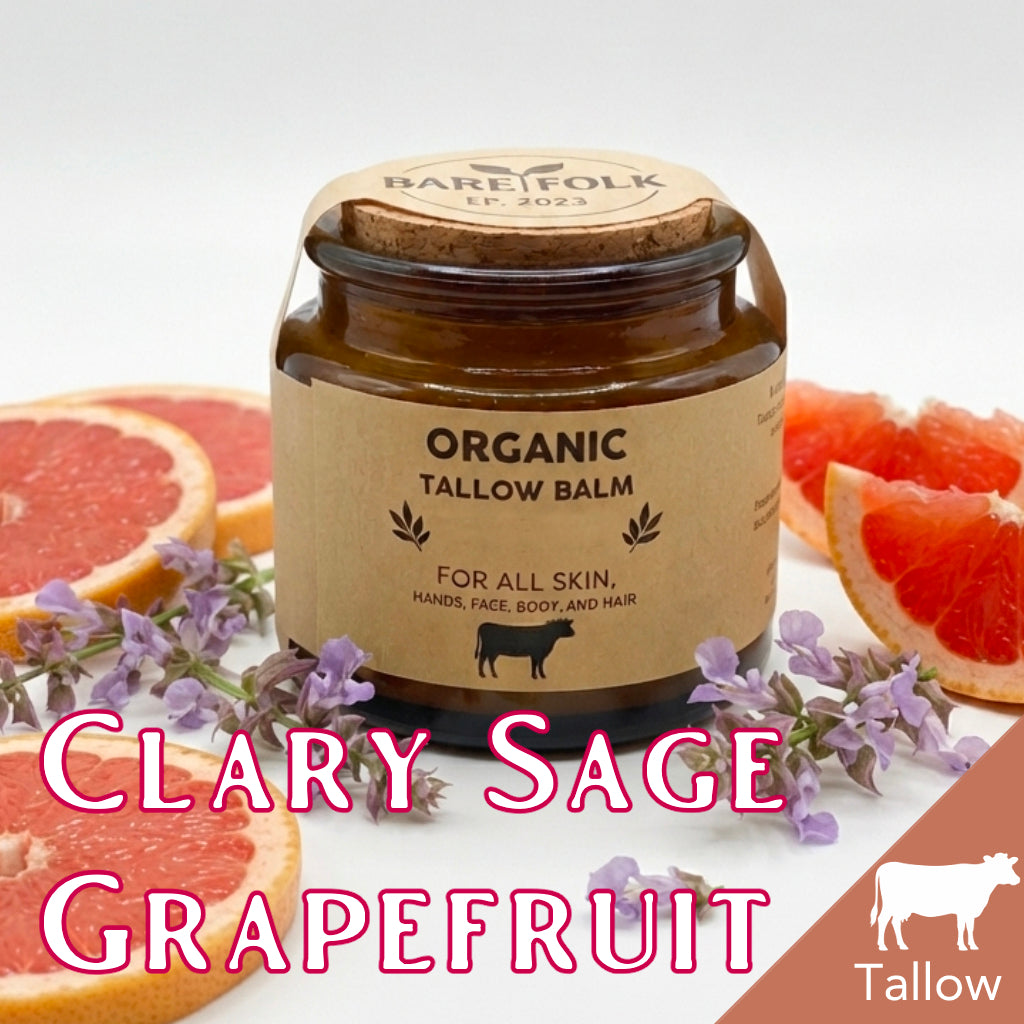 Organic beef tallow balm - Grapefruit & Clary Sage