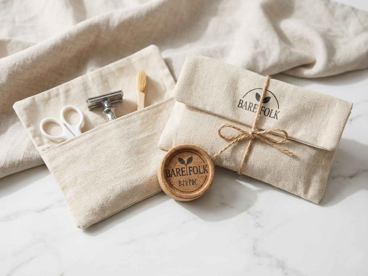 Organic cotton toiletry bag