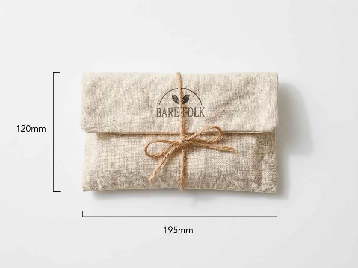 Organic cotton toiletry bag