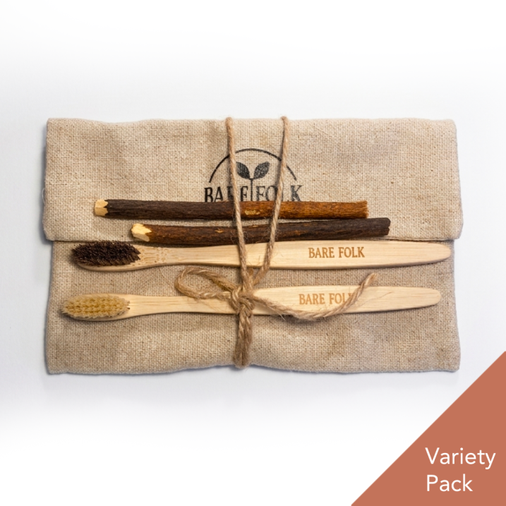 Plastic free toothbrush variety pack