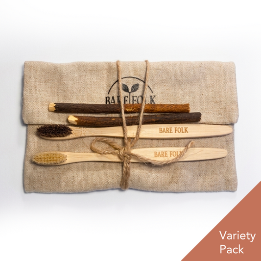 Plastic free toothbrush variety pack
